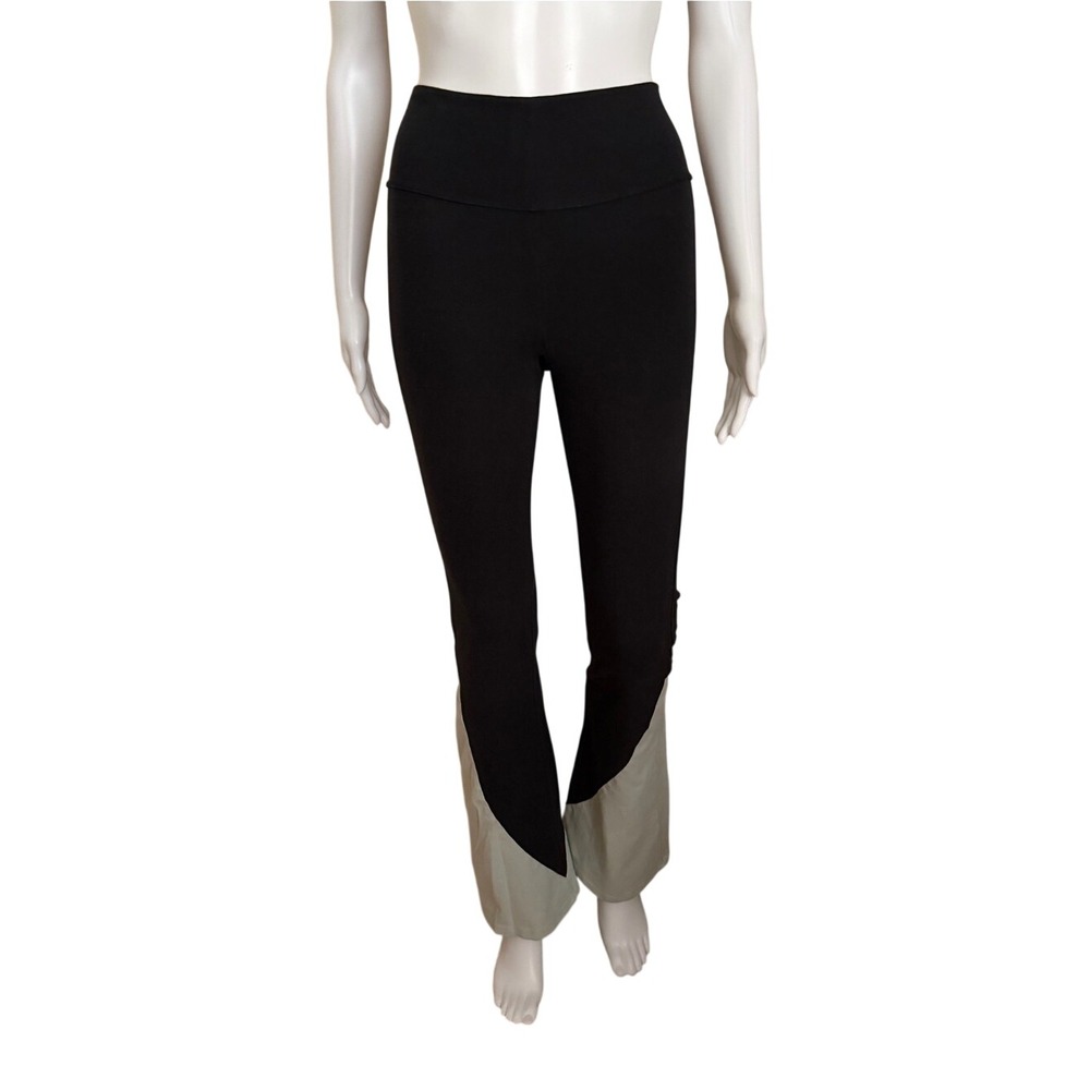 Omgirl Black Blue Wide Leg Yoga Pants Size Small